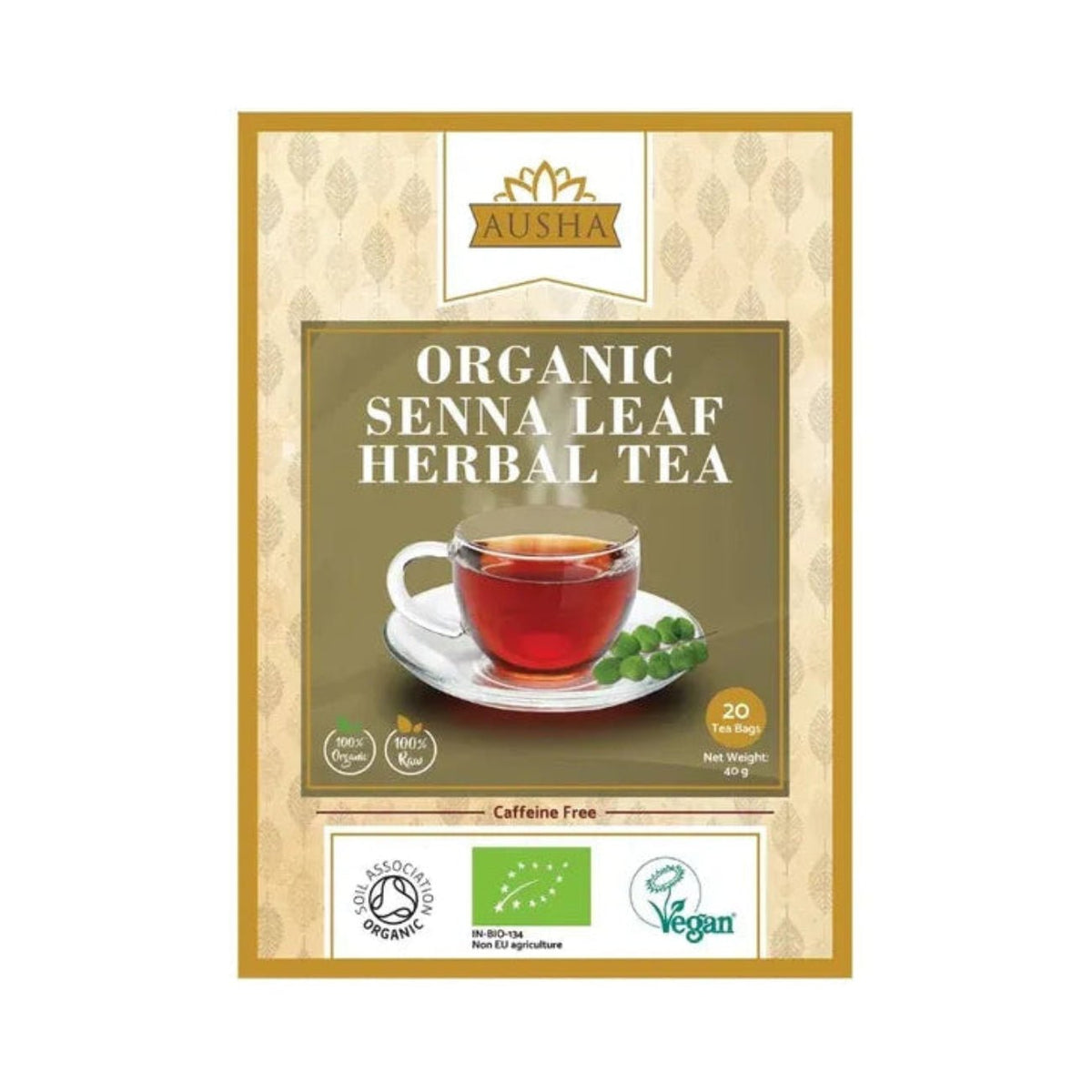 Organic Senna Leaf Herbal Tea 20 Bags - Ausha - Teas - Ausha