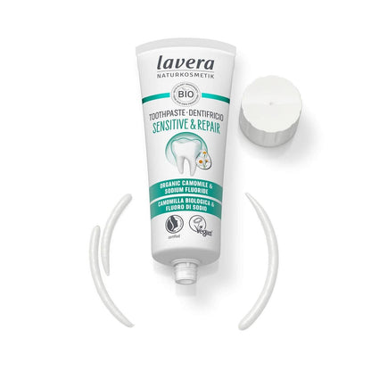 Organic Sensitive & Repair Toothpaste with Fluoride New 75ml - Lavera - Toothpaste - Eco Natural Products