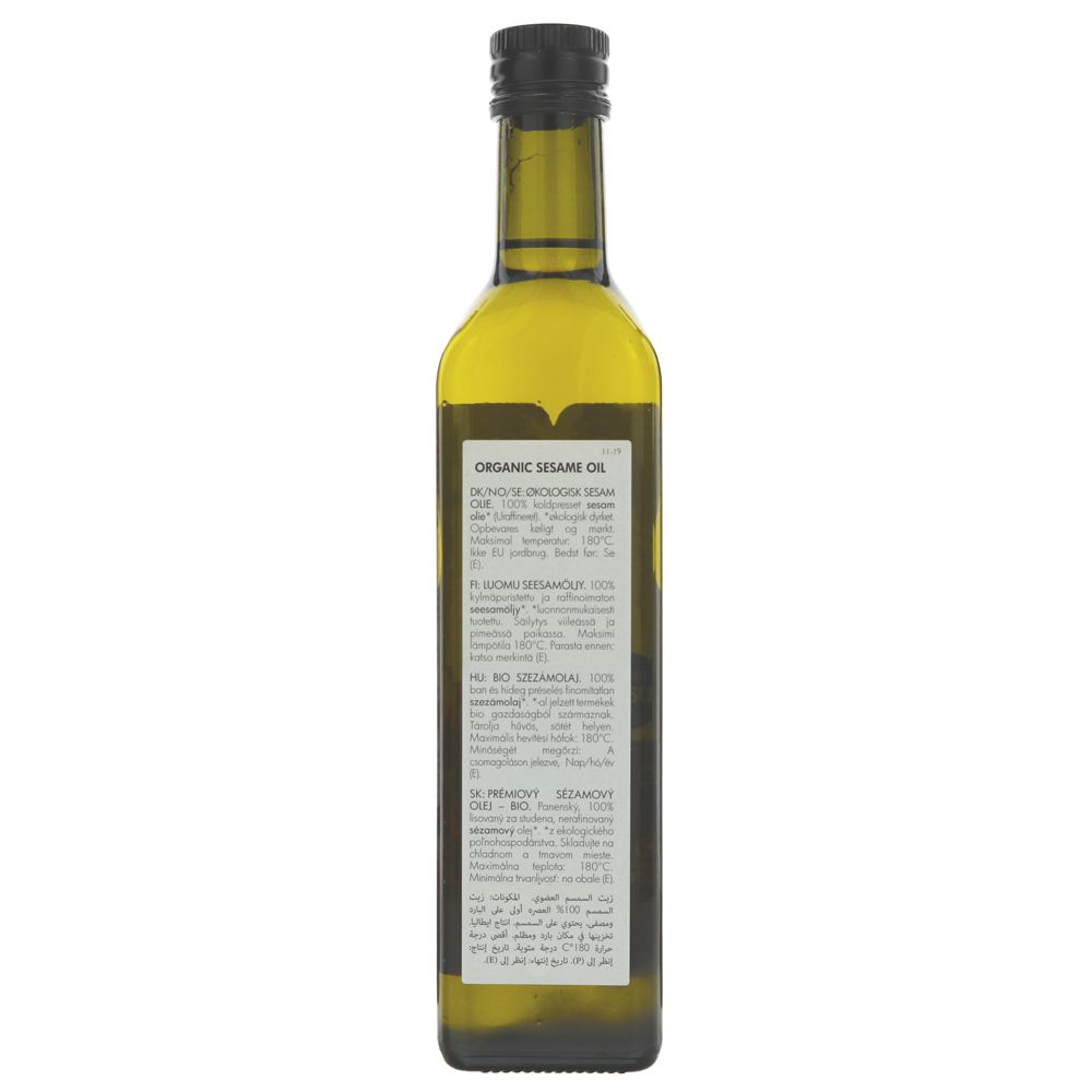 Organic Sesame Cold Pressed Oil 500ml - Clearspring - Oil - Eco Natural Products
