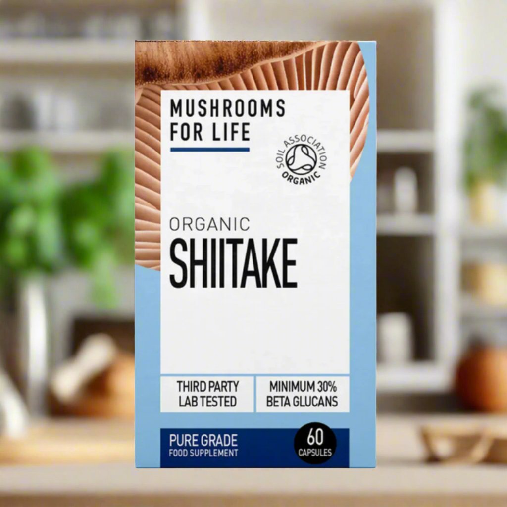 Organic Shiitake 60 Capsules - Mushrooms 4 Life - Mushroom powder - Eco Natural Products