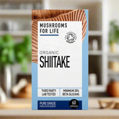 Organic Shiitake 60 Capsules - Mushrooms 4 Life - Mushroom powder - Eco Natural Products