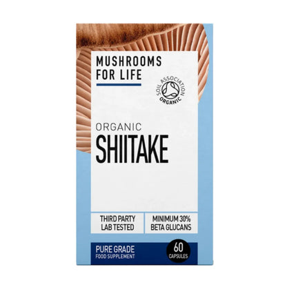 Organic Shiitake 60 Capsules - Mushrooms 4 Life - Mushroom powder - Eco Natural Products