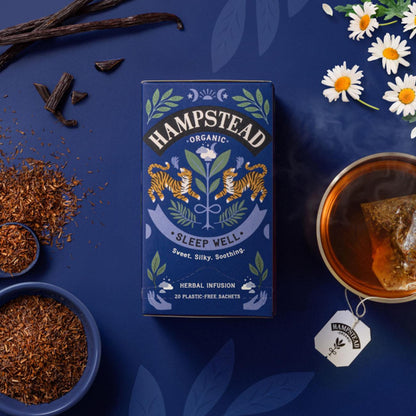 Organic Sleep Well Herbal Infusion 20 bags - Hampstead Tea - Eco Natural Products