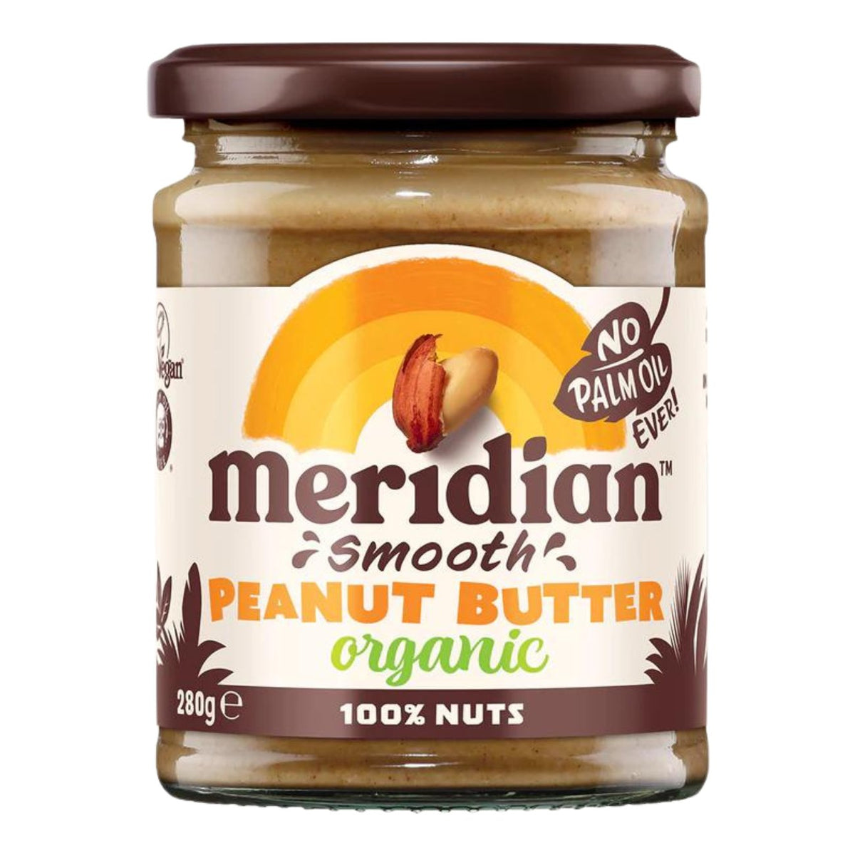 Organic Smooth Peanut Butter 100% - 280g - Meridian - Spread - Eco Natural Products