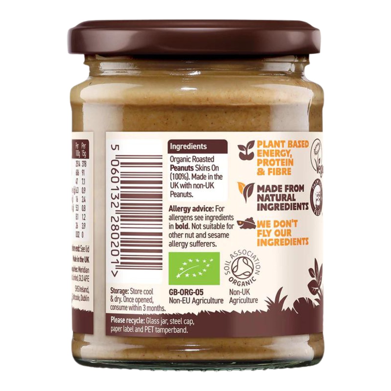 Organic Smooth Peanut Butter 100% - 280g - Meridian - Spread - Eco Natural Products
