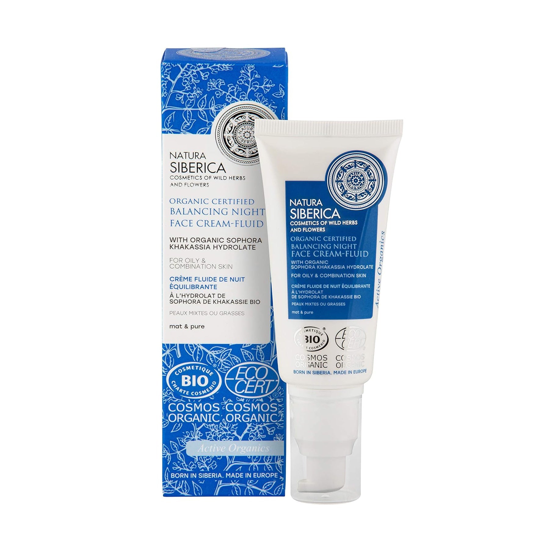 Organic Sophora Khakassia Balancing Night Face Cream 50ml - Natura Siberica - Face cream - Fluid - Eco Natural Products