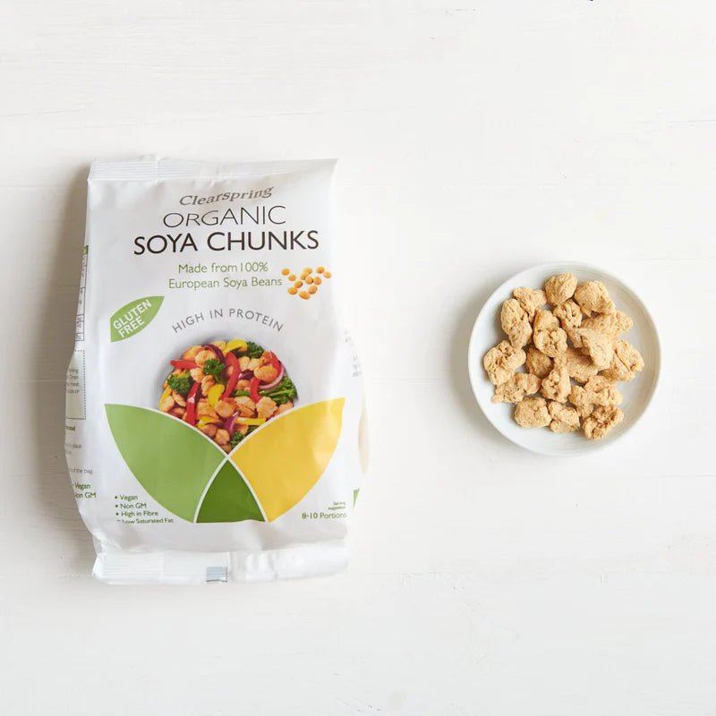 Organic Soya Chunks Gluten Free 200g - Clearspring - Soya Bean - Eco Natural Products