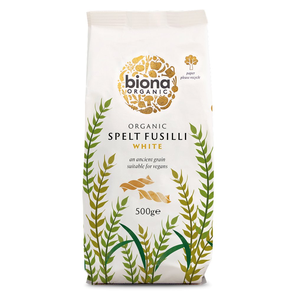 Organic Spelt White Fusilli 500g - Biona - Pasta - Eco Natural Products