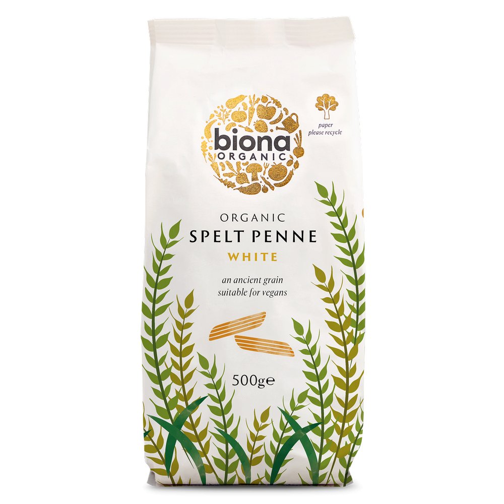 Organic Spelt White Penne 500g - Biona - Pasta - Eco Natural Products