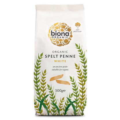 Organic Spelt White Penne 500g - Biona - Pasta - Eco Natural Products