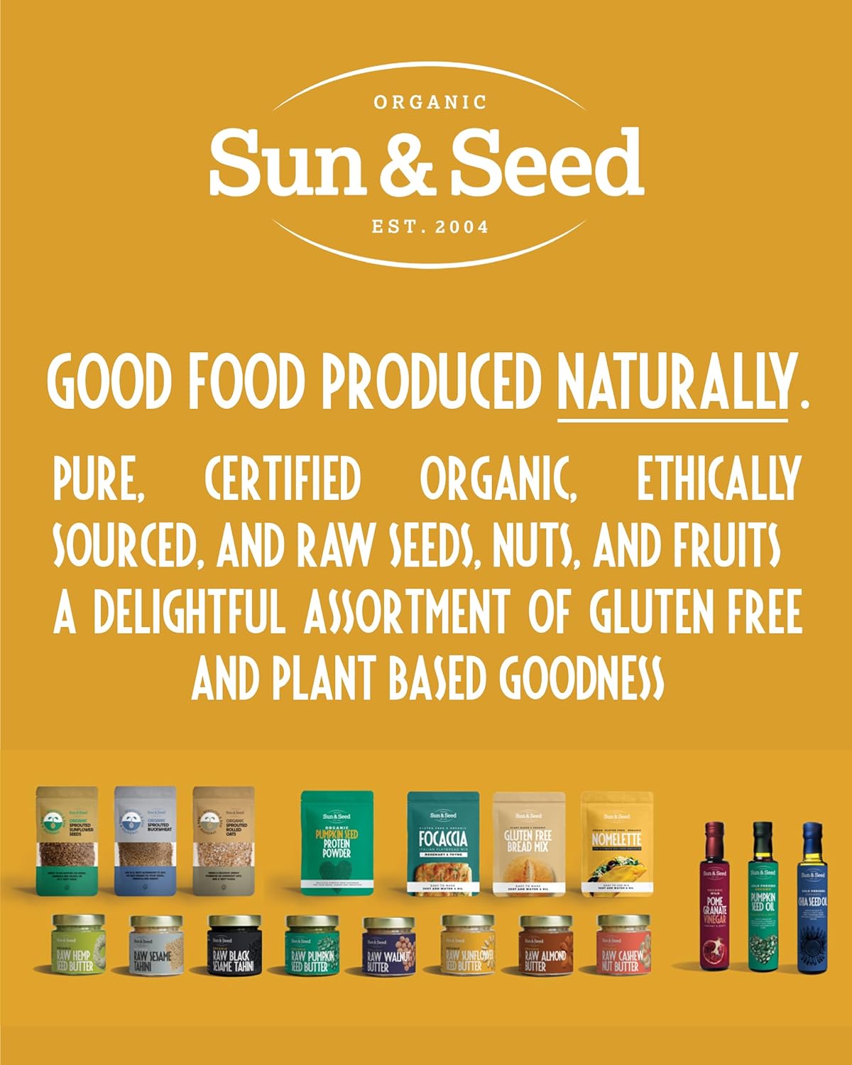 Organic Sprouted & Raw Sunflower Seeds 250g - Sun & Seed - Seeds - Eco Natural Products