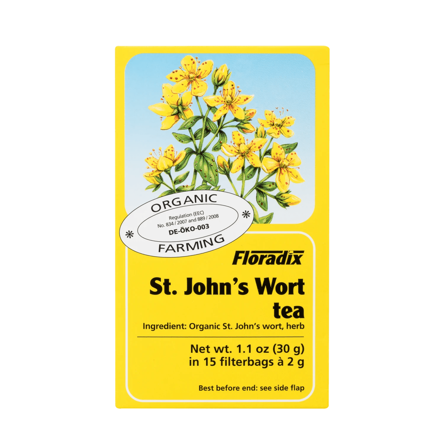 Organic St John's Wort Tea Herbal 15 Bags [BLACK FRIDAY] - Eco Natural Products - Floradix - Herbal tea