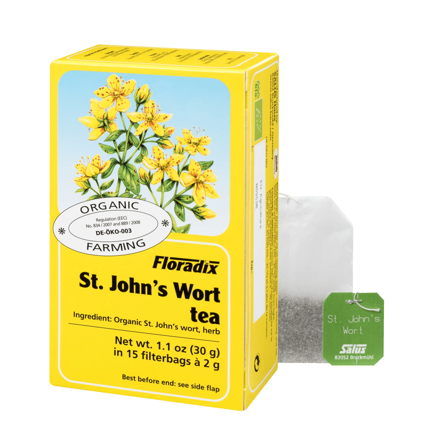 Organic St John's Wort Tea Herbal 15 Bags [BLACK FRIDAY] - Eco Natural Products - Floradix - Herbal tea