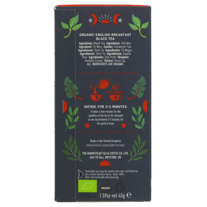Organic Strong English Breakfast Black Tea 20 bags - Hampstead Tea - Black tea - Eco Natural Products