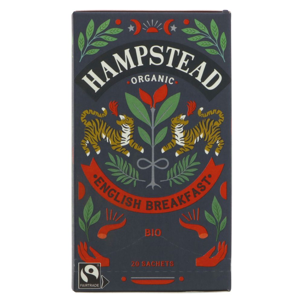 Organic Strong English Breakfast Black Tea 20 bags - Hampstead Tea - Black tea - Eco Natural Products