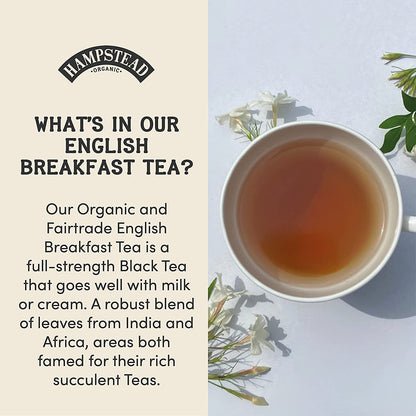 Organic Strong English Breakfast Black Tea 20 bags - Hampstead Tea - Black tea - Eco Natural Products