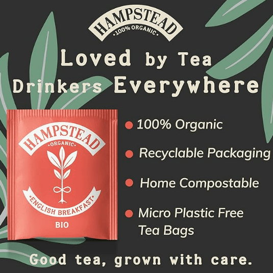 Organic Strong English Breakfast Black Tea 20 Bags - Hampstead Tea - Black Tea - Hampstead Tea