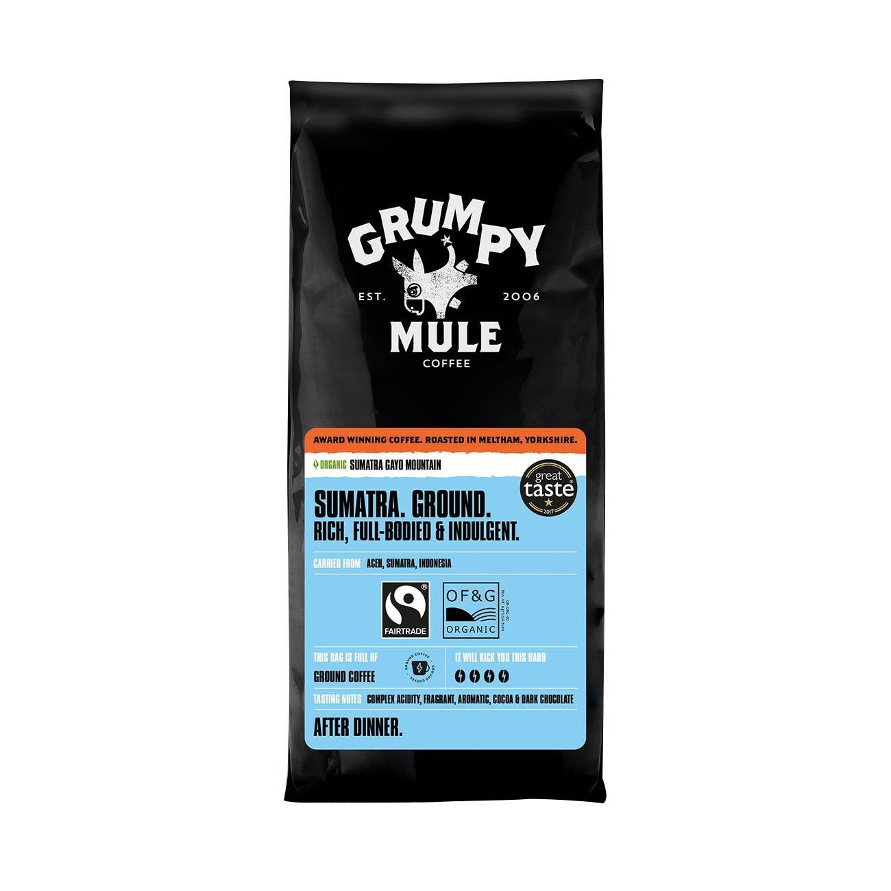 Organic Sumatra Gayo Ground Coffee 227g [BLACK FRIDAY] - Eco Natural Products - Grumpy Mule Coffee - Coffee