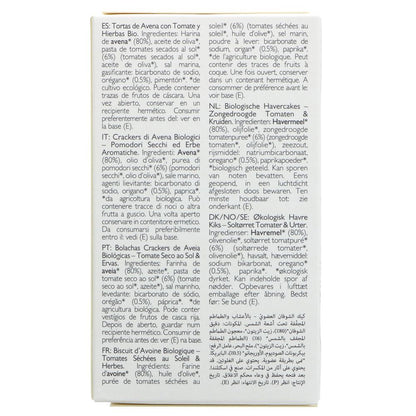 Organic Sun - dried Tomato & Herb Oatcakes 200g - Clearspring - Cake - Eco Natural Products