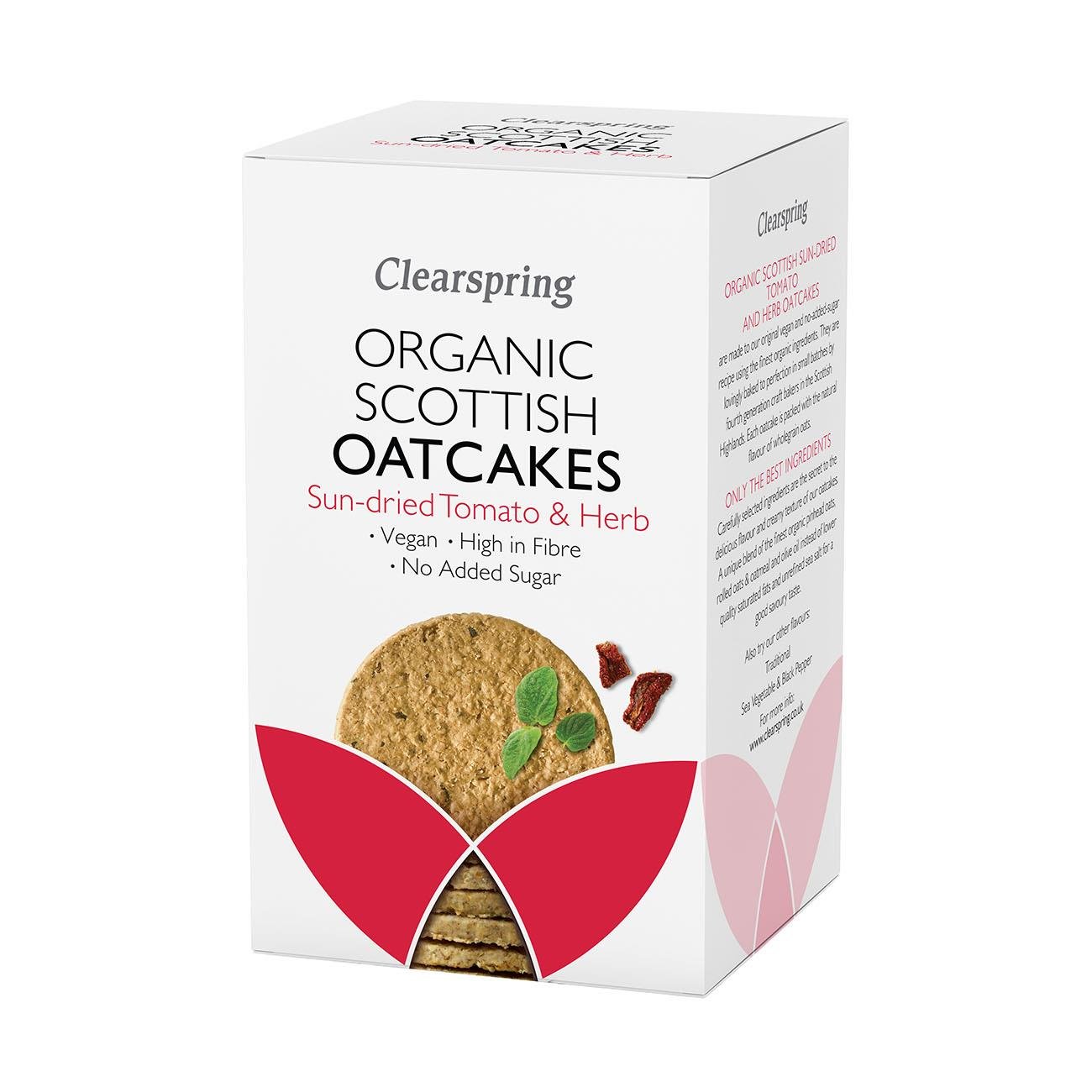 Organic Sun - dried Tomato & Herb Oatcakes 200g - Clearspring - Cake - Eco Natural Products