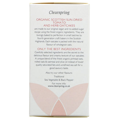 Organic Sun - dried Tomato & Herb Oatcakes 200g - Clearspring - Cake - Eco Natural Products