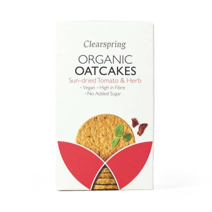 Organic Sun - dried Tomato & Herb Oatcakes 200g - Clearspring - Cake - Eco Natural Products
