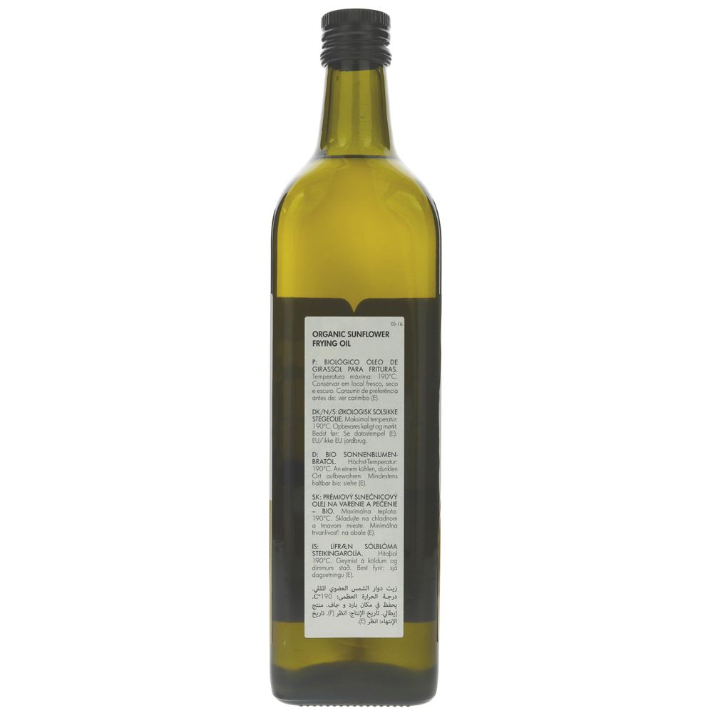 Organic Sunflower Frying Cold Pressed Oil 1L - Clearspring - Oil - Eco Natural Products