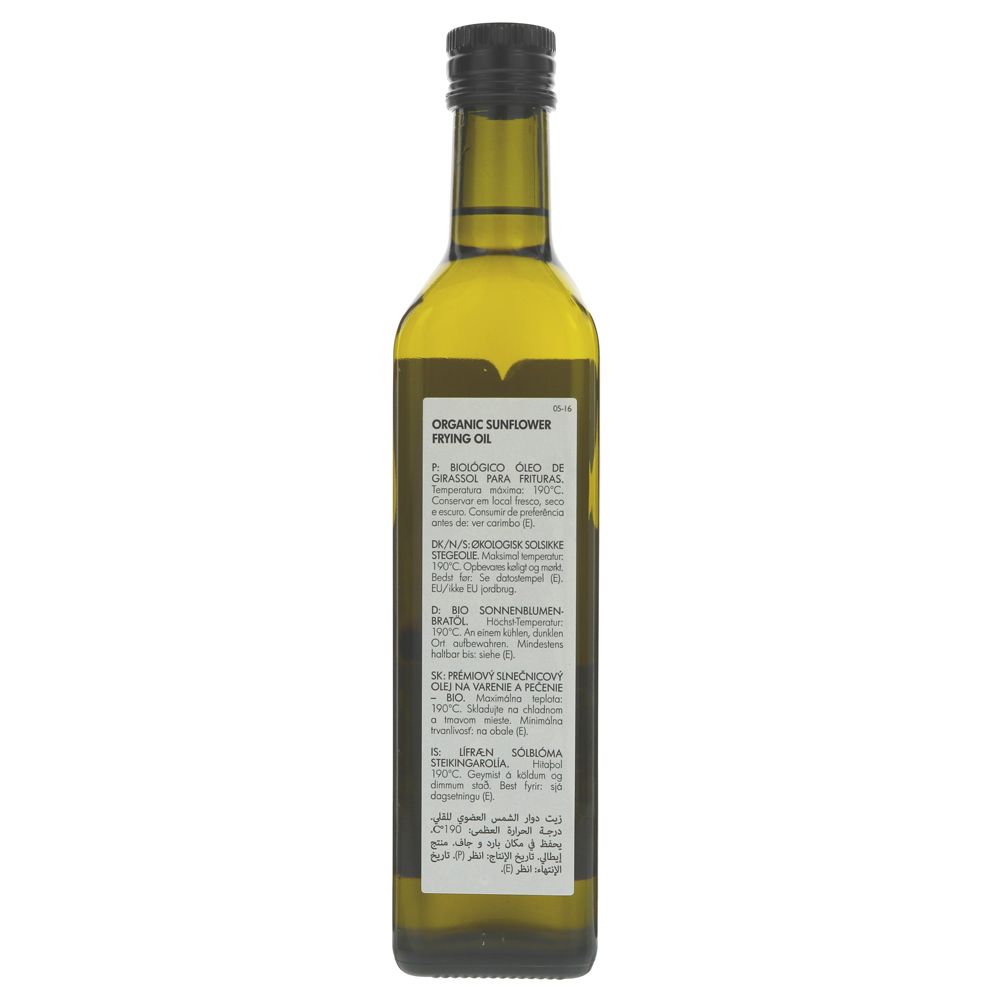 Organic Sunflower Frying Cold Pressed Oil 500ml - Clearspring - Oil - Eco Natural Products