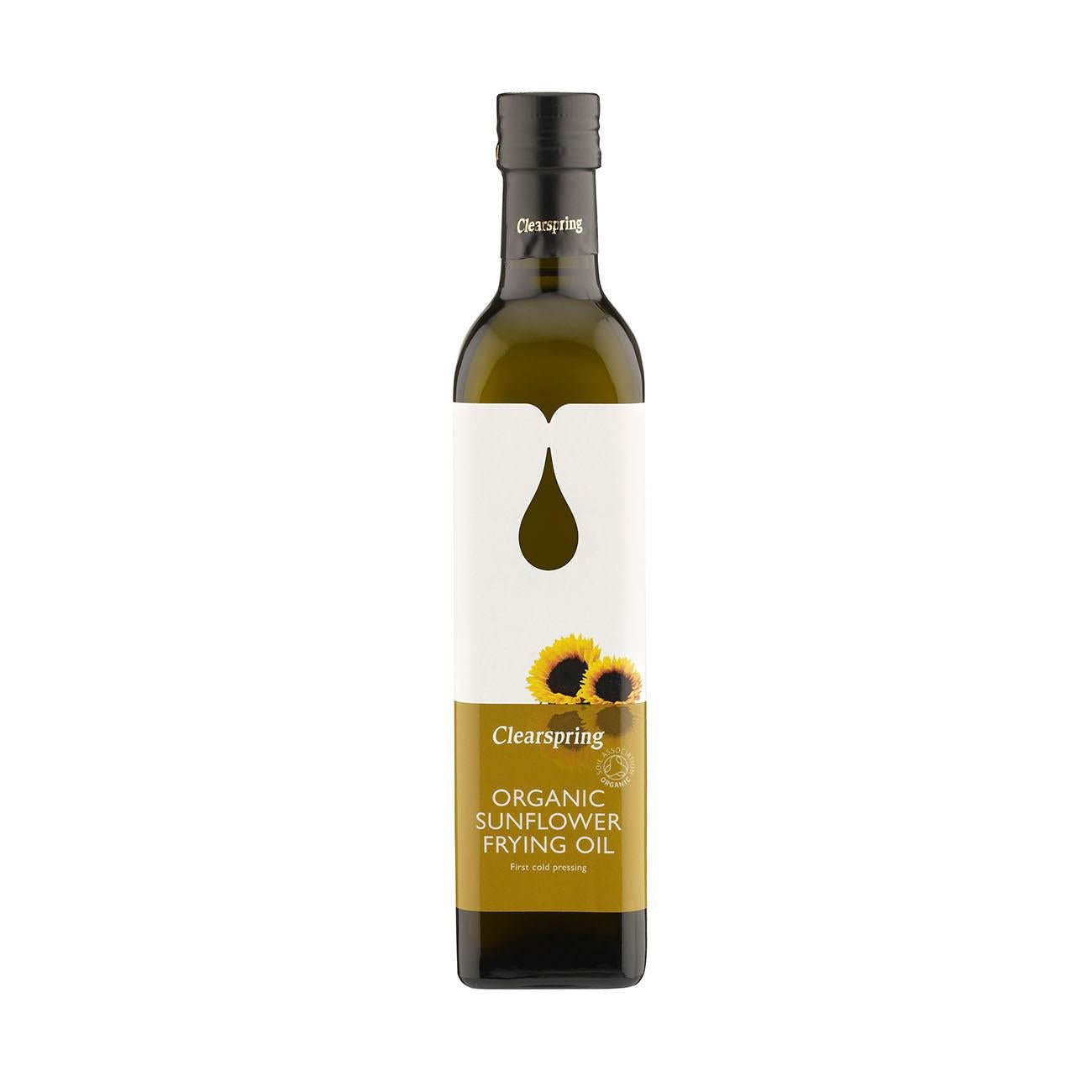 Organic Sunflower Frying Cold Pressed Oil 500ml - Clearspring - Oil - Eco Natural Products