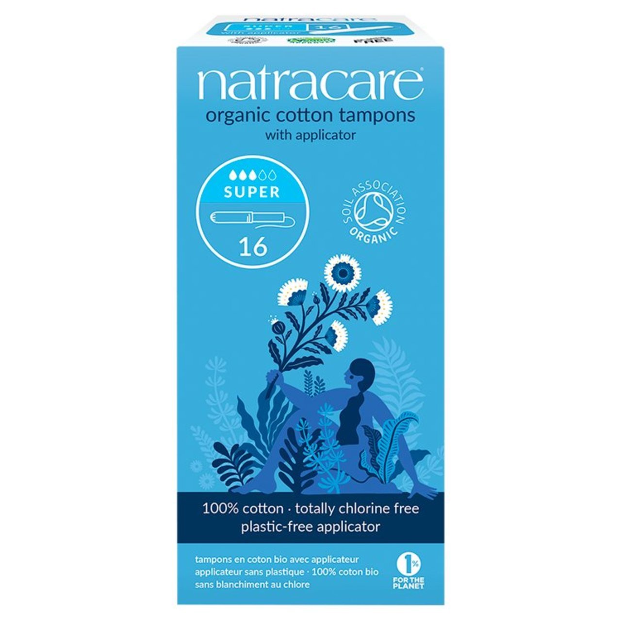 Organic Super Applicator Tampons 16 Per Pack - Natracare - Feminine Sanitary Supplies - Eco Natural Products
