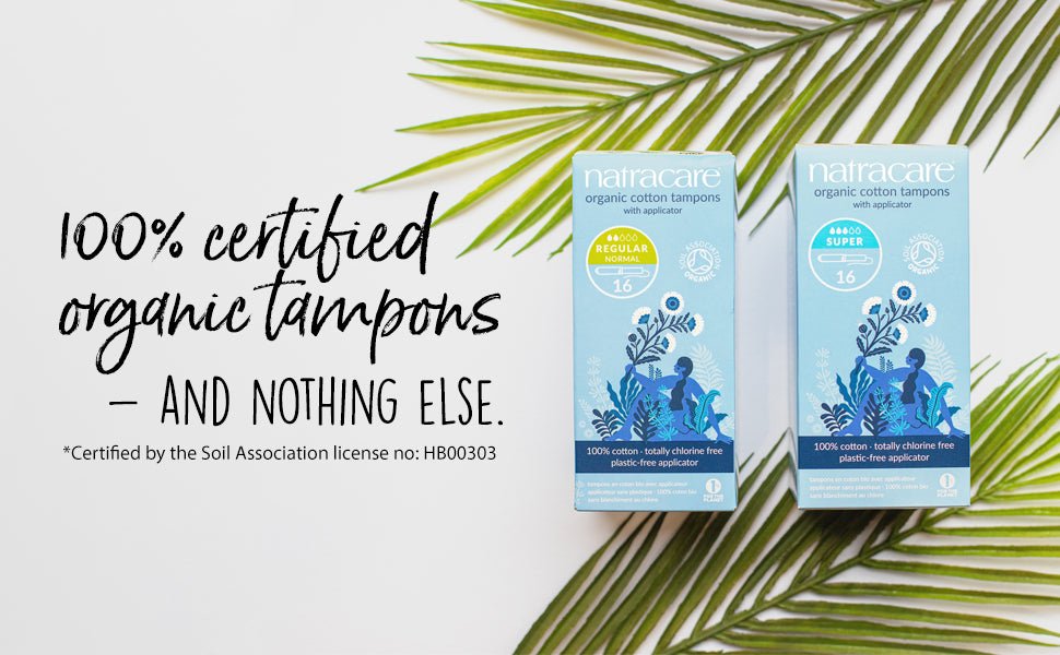 Organic Super Applicator Tampons 16 Per Pack - Natracare - Feminine Sanitary Supplies - Eco Natural Products