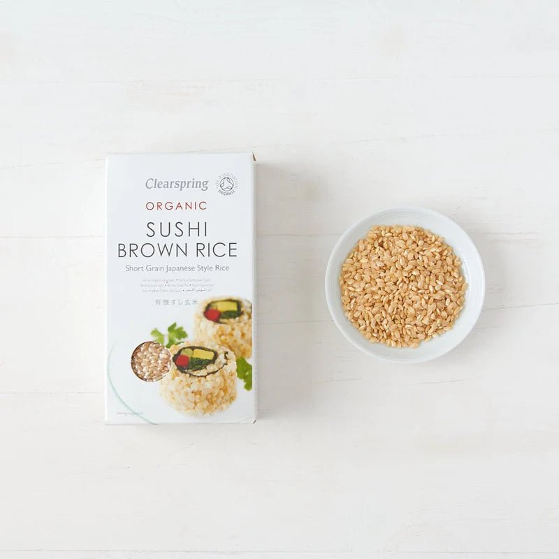 Organic Sushi Brown Rice Short Grain 500g [BLACK FRIDAY] - Eco Natural Products - Clearspring - Rice