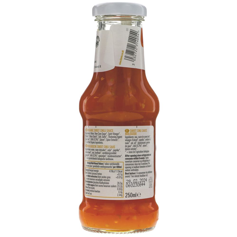 Organic Sweet Chilli Sauce 250ml - Biona - Sauce - Eco Natural Products
