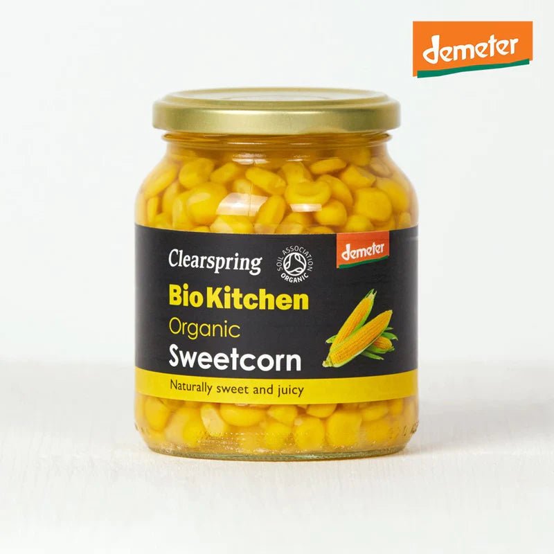 Organic Sweetcorn Bio Kitchen 350g - Clearspring - Vegetables - Eco Natural Products