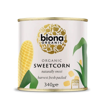 Organic Sweetcorn in Can 340g - Biona - Preserved Vegetables - Eco Natural Products