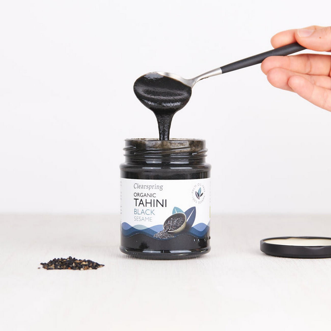 Organic Tahini Black Sesame 170g - Clearspring - Condiments & Sauces - Eco Natural Products
