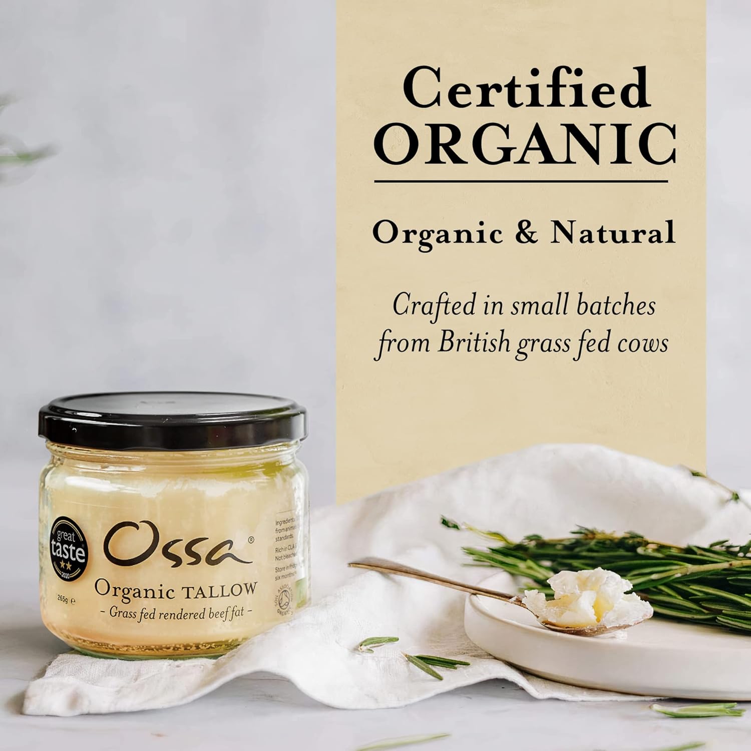 Organic Tallow 265g - Ossa Organic - Baking - Eco Natural Products