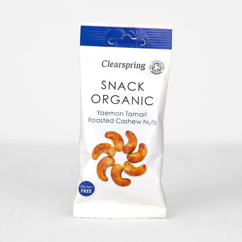 Organic Tamari Roasted Cashew Nuts Snack 30g - Clearspring - Snack - Eco Natural Products