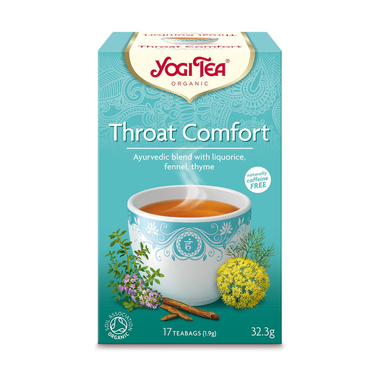 Organic Throat Comfort Herbal Tea 17 Bags [BLACK FRIDAY] - Eco Natural Products - Yogi Tea - Tea