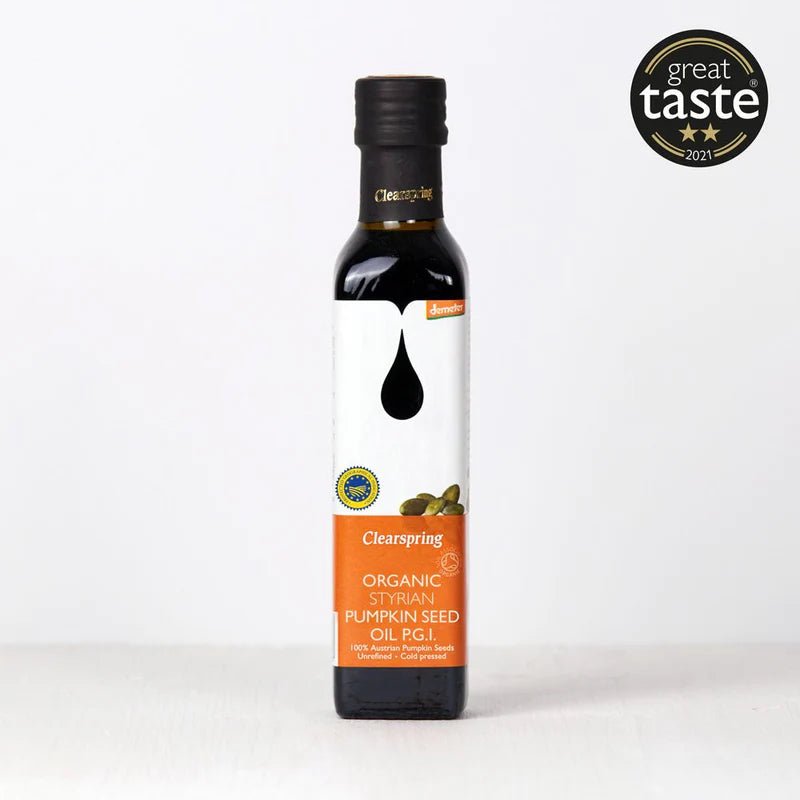 Organic Toasted Pumpkin Seed Cold Pressed Oil 250ml - Clearspring - Oil - Eco Natural Products