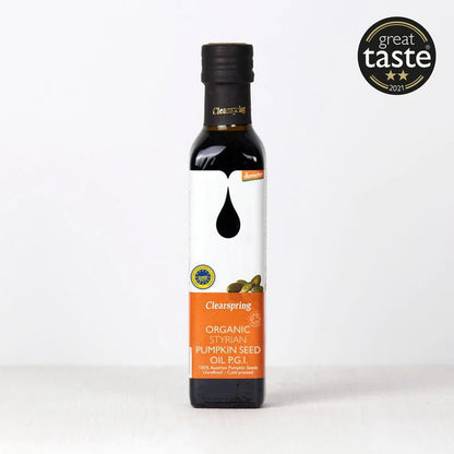 Organic Toasted Pumpkin Seed Cold Pressed Oil 250ml - Clearspring - Oil - Eco Natural Products