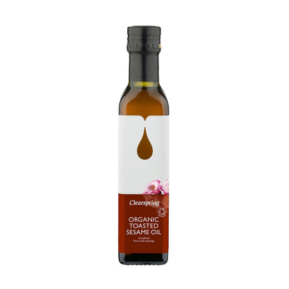 Organic Toasted Sesame Cold Pressed Oil 250ml - Clearspring - Oil - Eco Natural Products