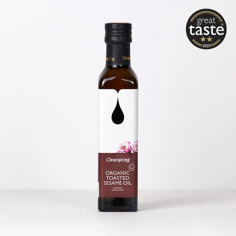 Organic Toasted Sesame Cold Pressed Oil 250ml - Clearspring - Oil - Eco Natural Products