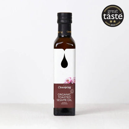 Organic Toasted Sesame Cold Pressed Oil 250ml - Clearspring - Oil - Eco Natural Products