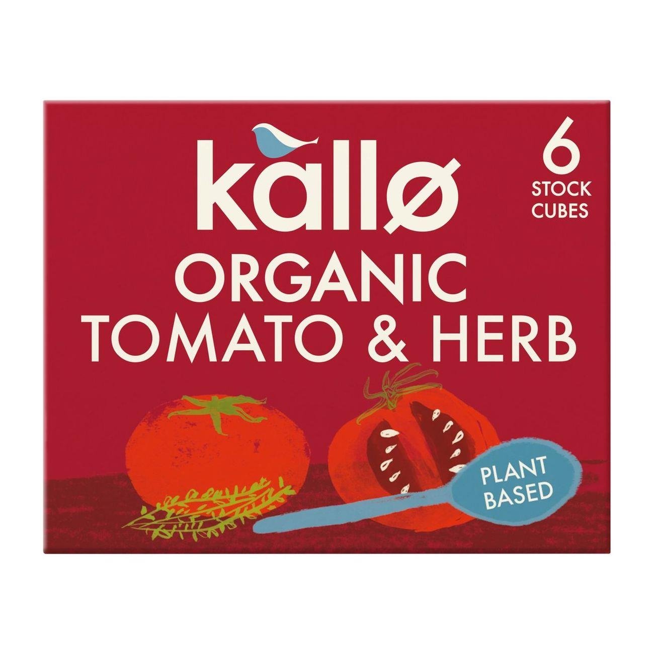 Organic Tomato & Herb Stock Cubes 6 Cubes - Kallo - Stock Cubes - Eco Natural Products