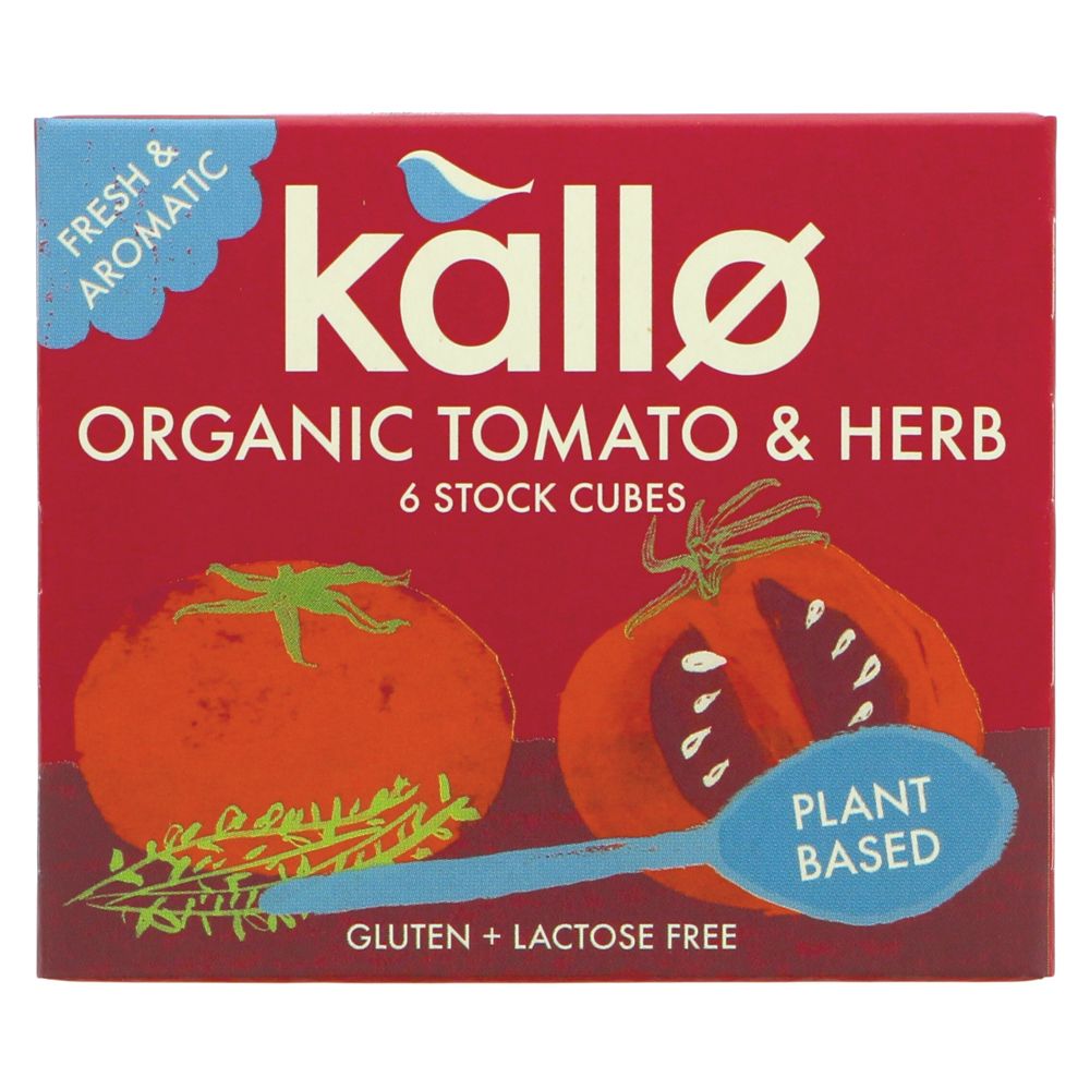 Organic Tomato & Herb Stock Cubes 6 Cubes - Kallo - Stock Cubes - Eco Natural Products