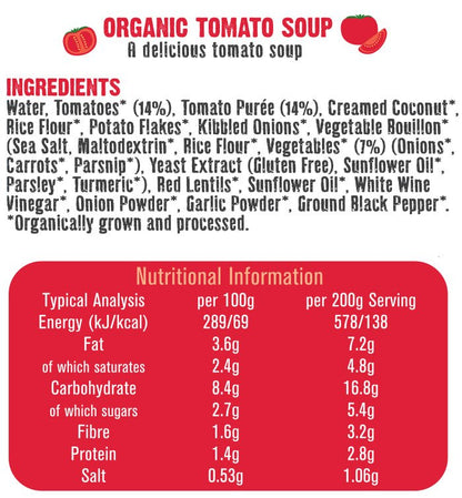 Organic Tomato Soup 400g - Free & Easy - Soups & Broths - Eco Natural Products