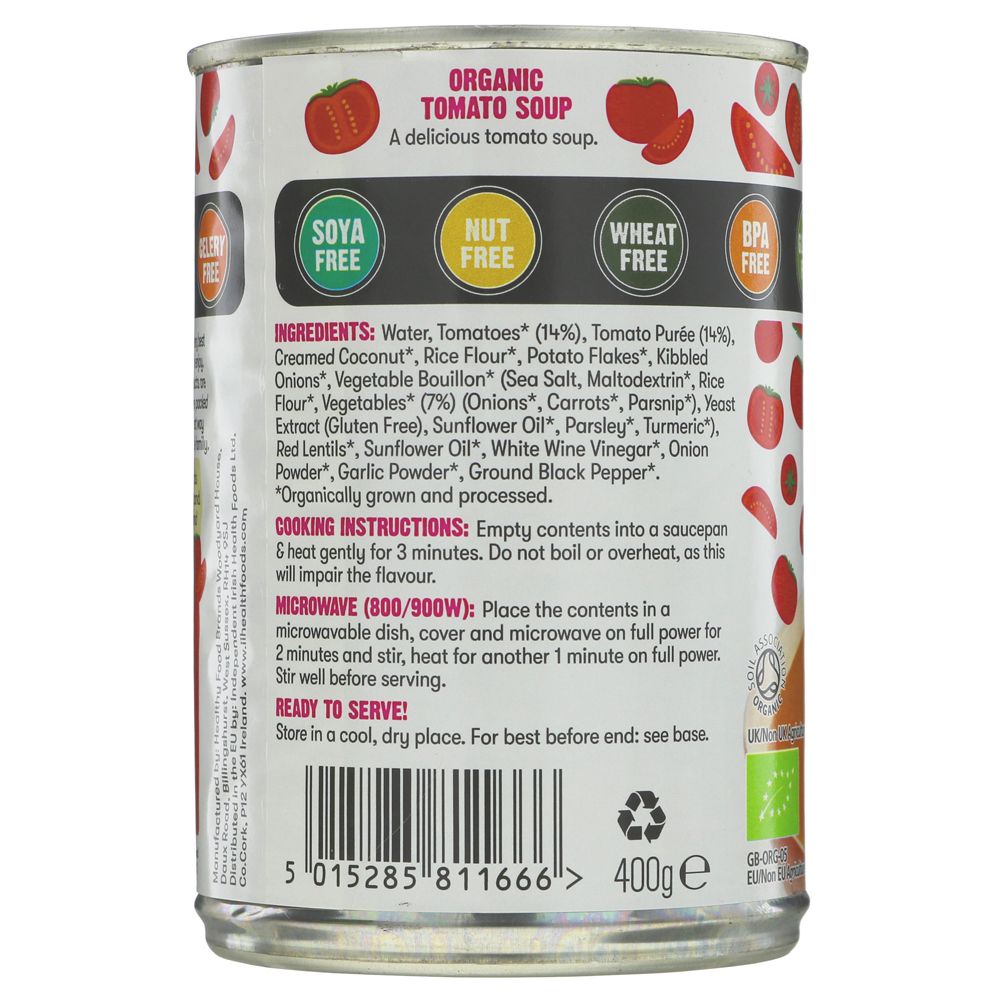 Organic Tomato Soup 400g - Free & Easy - Soups & Broths - Eco Natural Products