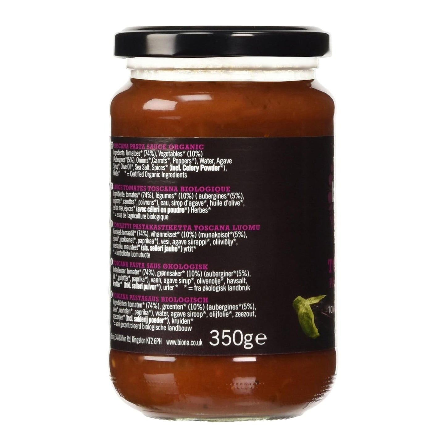 Organic Toscana Tuscan Style Pasta Sauce 350g - Biona - Pasta Sauce - Eco Natural Products