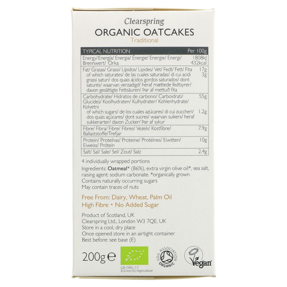 Organic Traditional Oatcakes 200g - Clearspring - Cake - Eco Natural Products